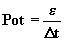 Equao para o clculo da potncia eltrica consumida ou fornecida por elementos de circuito eltrico.