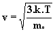 Equao para o clculo da velocidade mdia das molculas de um gs.
